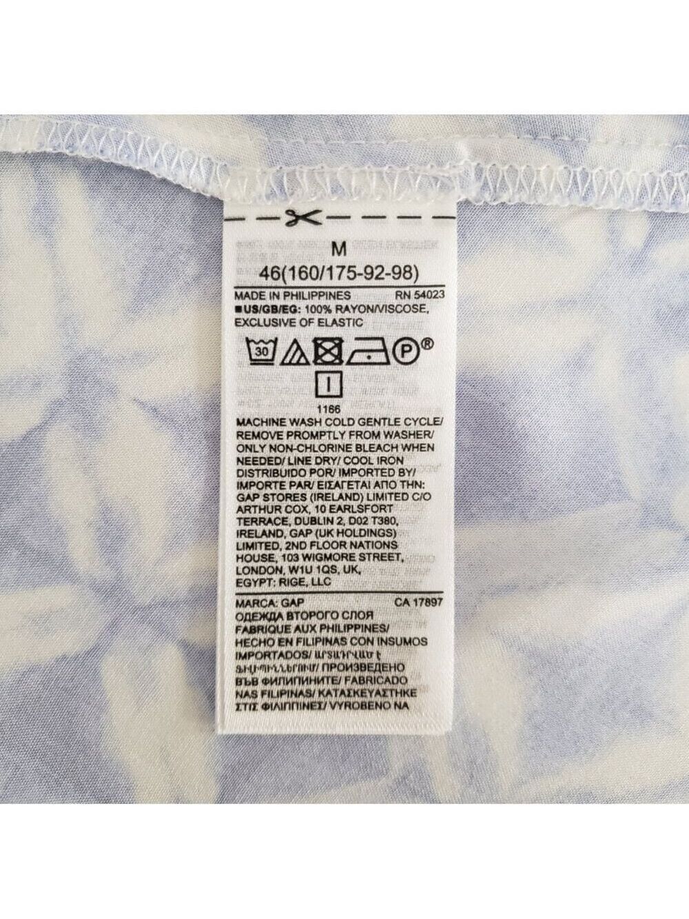 GAP Blue & White Geometric Rayon Sundress | M - Picture 7 of 10